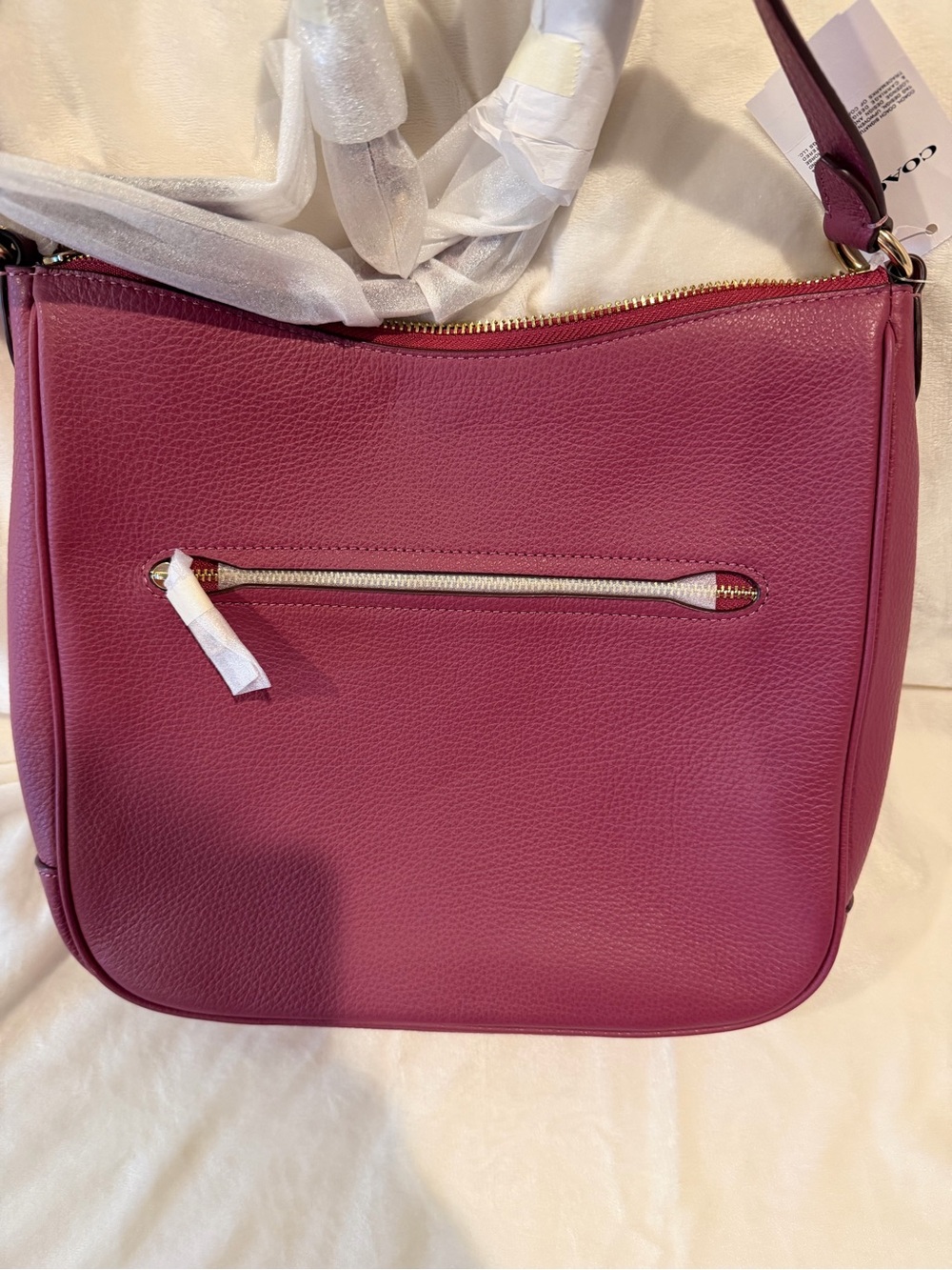 NEW WITH TAGS! Coach Outlet Ellie File Bag in Fuschia - Picture 2 of 6
